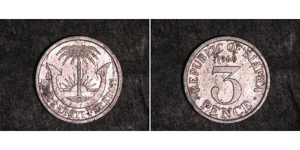 3 Penny 比亚法拉共和国 (1967 - 1970[1]) 铝 